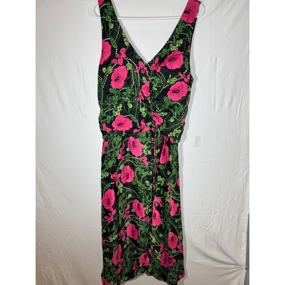 Maeve by Anthropologie Floral Maxi Dress Sleeveless V Neck Summer Casual 14P - Picture 9 of 10